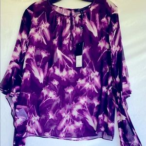 NWT Bcbgmaxazria Geremi Blouse Mahogany Color M